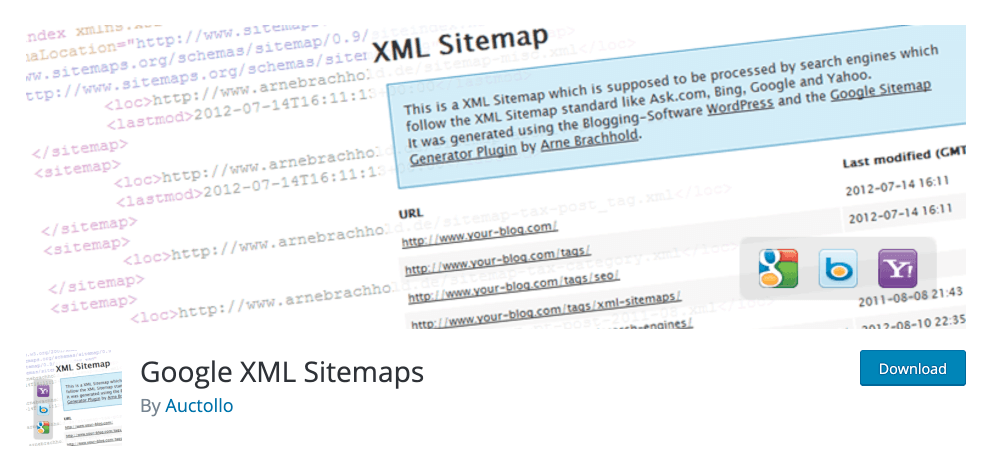 워드프레스 플러그인 구글 XML 사이트맵